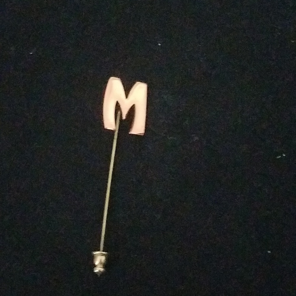 Vintage M hat pin